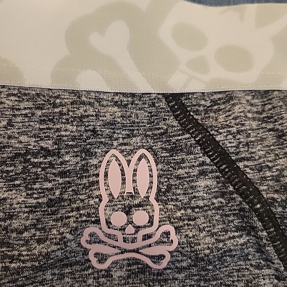 Psycho Bunny Leggings Womens Small Black White Elastic Waist Logo Print - Picture 5 of 9